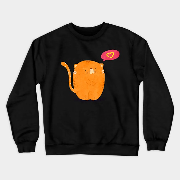 Fat Cat Crewneck Sweatshirt by julianamotzko